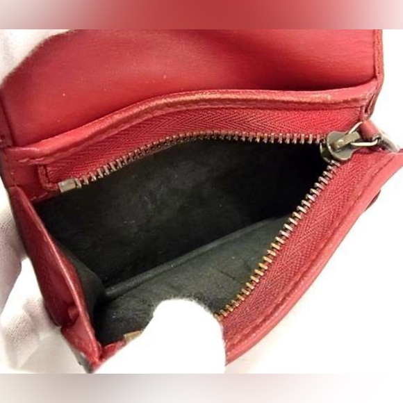 GUCCI GG Supreme PVC x leather cherry bi-fold wallet brown - Picture 5 of 7